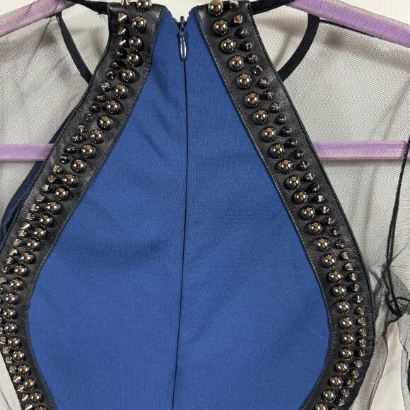 Philipp Plein “The Outsider” Embellished Sheer Sleeve Bodycon Dress – Size Small - Picture 12 of 13